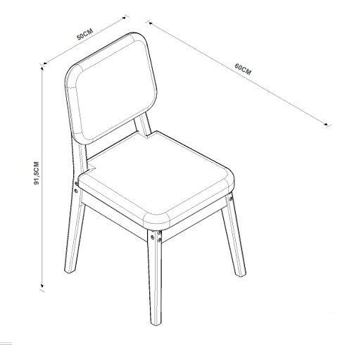 Imagem de Kit Com 2 Cadeiras De Jantar Paris Nature/Areia  Tebarrot Móveis