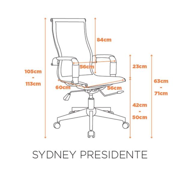 Imagem de Kit com 2 Cadeiras Escritório Presidente Sydney