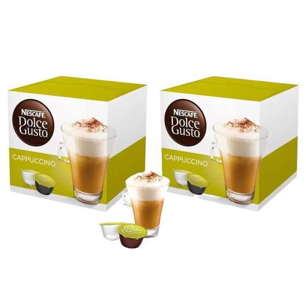 Imagem de Kit com 2 Caixas Cápsulas Café Cappuccino Dolce Gusto Nescafe 10 Unidades