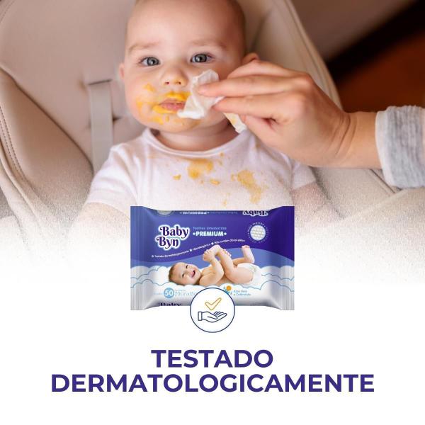 Imagem de Kit com 2 caixas de toalha umedecida baby byn com extrato de aloe vera e rosa centifolia