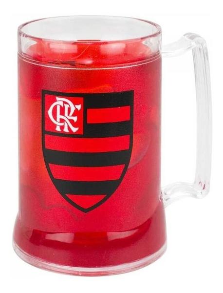 Imagem de Kit Com 2 Canecas Gel Isolante Térmico 400ml Flamengo Mengão