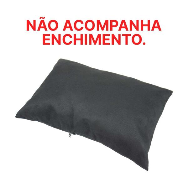 Kit com 2 Capas de Almofada Retangular 30 cm x 50 cm - Preta - Ida Baby Imagem de Kit com 2 Capas de Almofada Retangular 30 cm x 50 cm - Preta