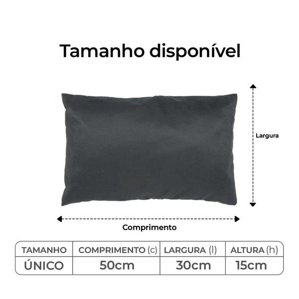 Imagem de Kit com 2 Capas de Almofada Retangular 30 cm x 50 cm - Preta