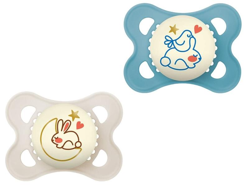 Kit com 2 Chupetas Night Mam 0-6m Tam1 Azul CH22221 - Chupeta