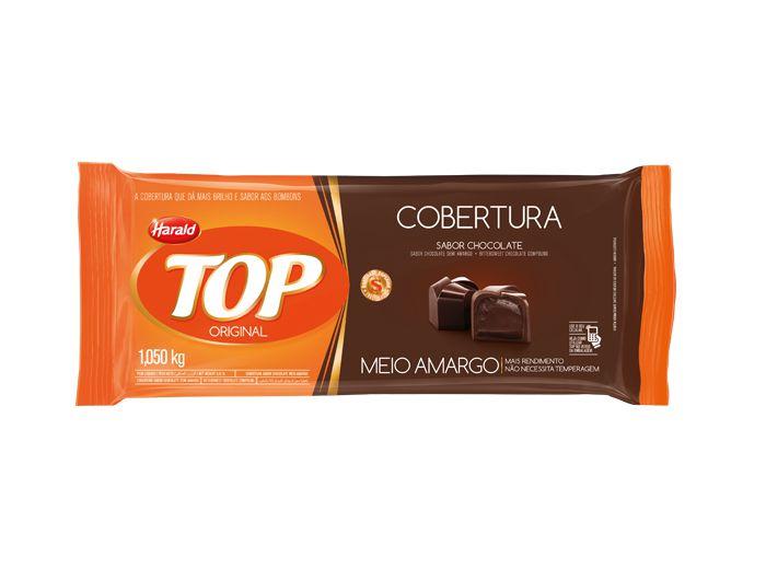 Kit com 2 Cobertura Top Meio Amargo Barra 1,050kg - Harald Imagem de Kit com 2 Cobertura Top Meio Amargo Barra 1,050kg