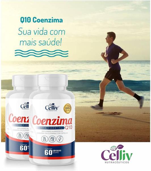 Imagem de Kit Com 2 - Coenzima Q10 100Mg Por Porção 60 Cápsulas Celliv