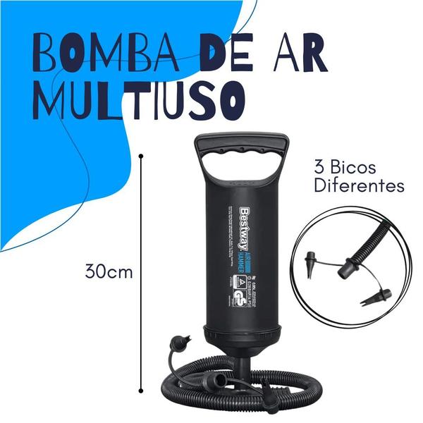 Imagem de Kit Com 2 Colchões Infláveis de Casal Com Bomba De Ar para Encher