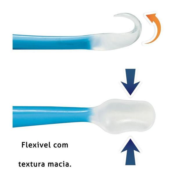 Imagem de Kit Com 2 Colheres De Silicone Flexíveis Azul - Kababy