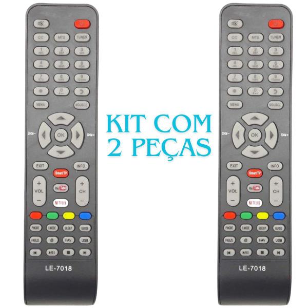 Imagem de Kit com 2 Controle Compatível com TV Semp TCL RC199E 4700S