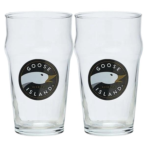 Imagem de Kit Com 2 Copos Em Vidro Tipo Pint Para Cerveja e Chopp Goose Island - 570ml - Ambev Oficial