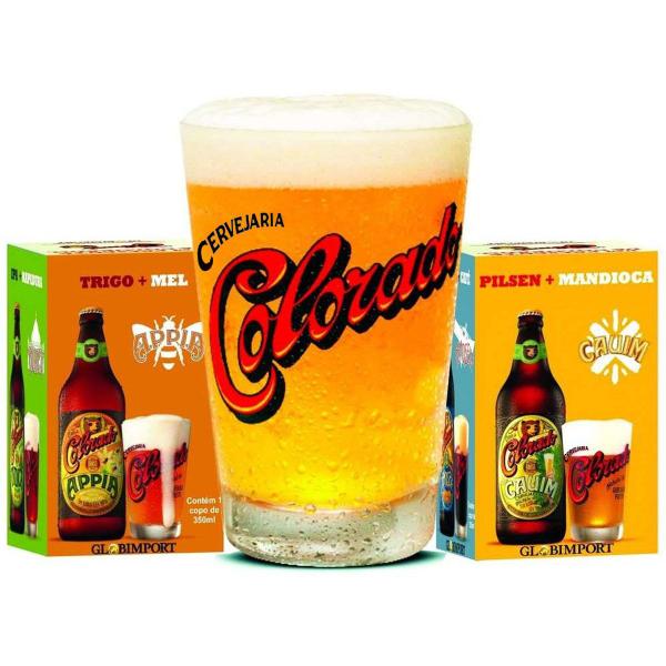 Imagem de Kit Com 2 Copos Para Cerveja e Chopp Colorado - 350ml - Ambev Oficial