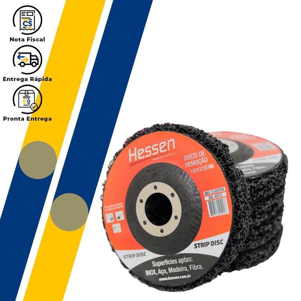 Imagem de Kit com 2 Disco Strip Disc de Remoção Preto 115 mm  Hessen