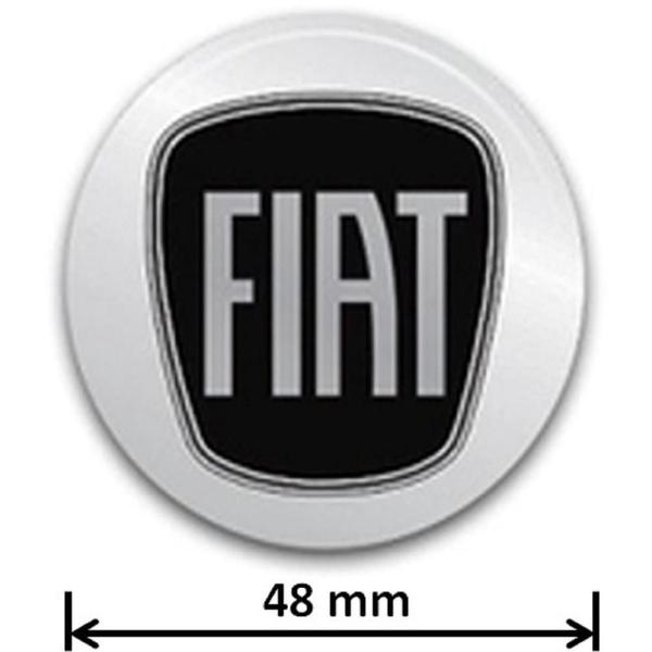 Imagem de Kit Com 2 Emblema Resinado Fiat Punto Black 48Mm