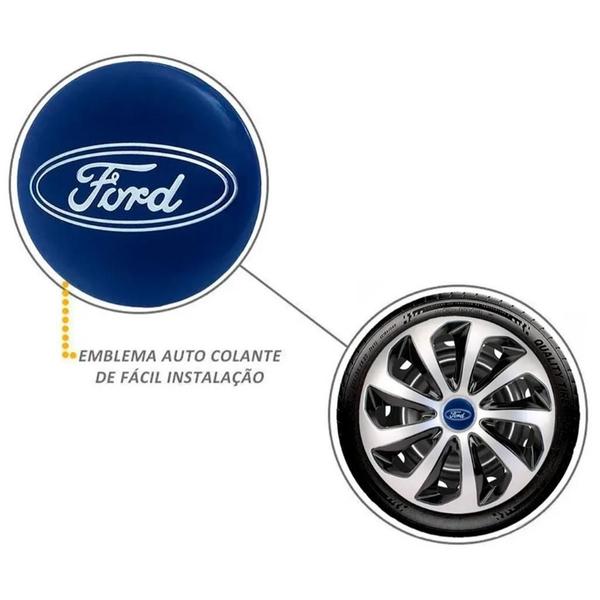 Imagem de Kit Com 2 Emblemas Resinado Ford ul 48Mm