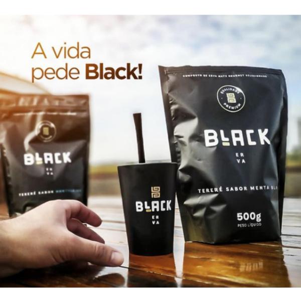 Imagem de Kit Com 2 Erva Mate Tereré 500g Black Erva Chá de Qualidade Premium Erva Mate Gourmet Selecionada