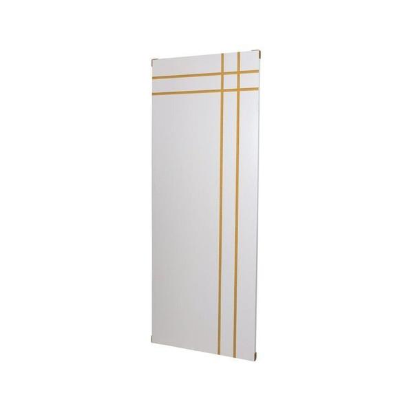 Imagem de Kit com 2 Folhas de Porta Madeira Decorada 210x80cm Espessura 3,5cm Mantiqueira Mgm Branco