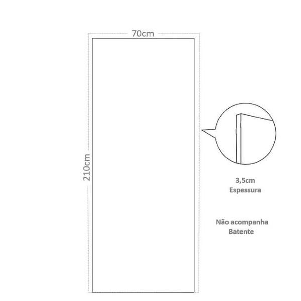 Imagem de Kit com 2 Folhas de Porta Madeira Lisa 210x70cm Espessura 3,5cm Melamínica Mogno