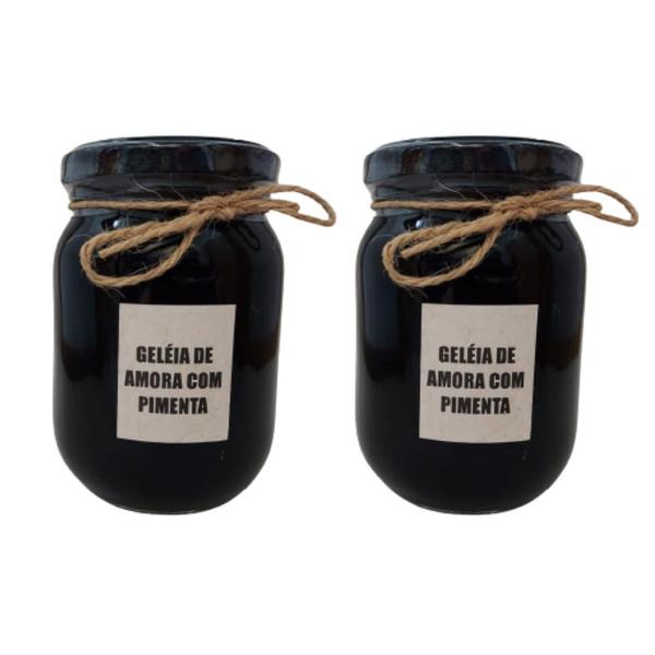 Kit com 2 Geleia Extra de Amora com Pimenta - 320g - Fazenda Sonnenhof Imagem de Kit com 2 Geleia Extra de Amora com Pimenta - 320g - Fazenda Sonnenhof