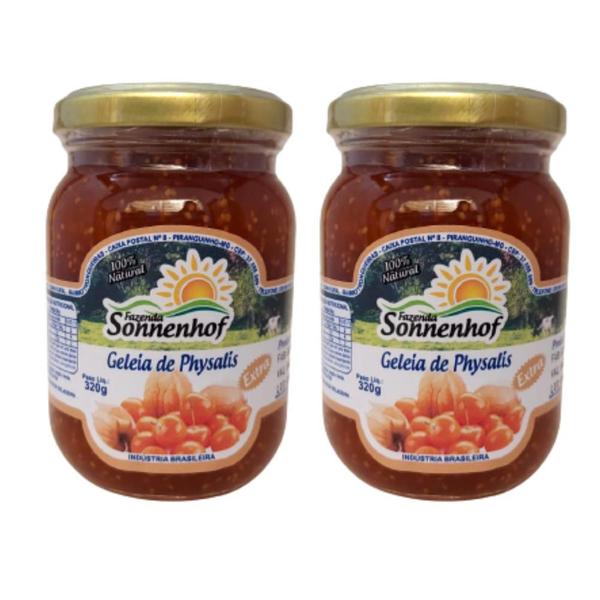 Kit com 2 Geleia Extra de Physalis - 320g - Fazenda Sonnenhof Imagem de Kit com 2 Geleia Extra de Physalis - 320g - Fazenda Sonnenhof