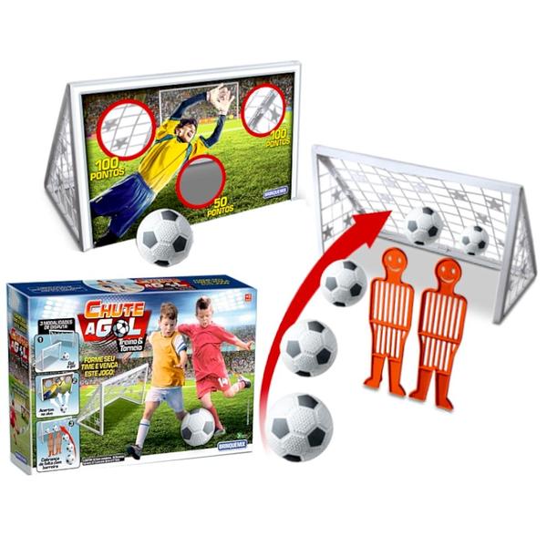Imagem de Kit com 2 Gols de Futebol + Bola e Bonecos Barreira Infantil