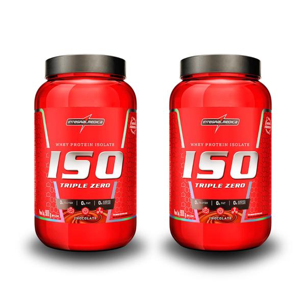 Imagem de Kit com 2 Iso Triple Zero - Whey Protein Isolado - 900g cada - IntegralMédica