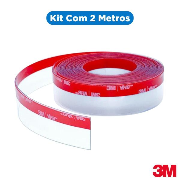 Kit Com 2 Metros Fita Adesiva Veda Fresta Transparente Porta Janelas Vedação Incolor 3m Imagem de Kit Com 2 Metros Fita Adesiva Veda Fresta Transparente Porta Janelas Vedação Incolor 3m