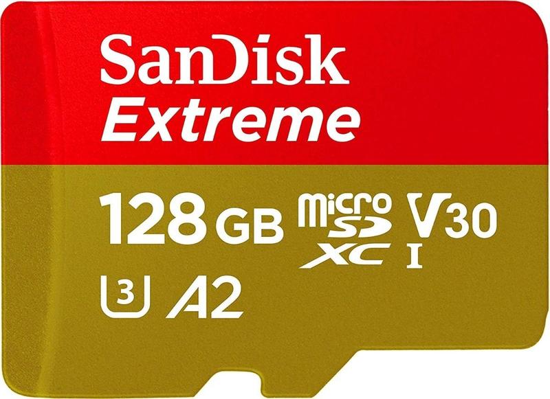 Imagem de Kit com 2 Micro Sd Sandisk Extreme U3 160Mb/S 4K A2 128Gb