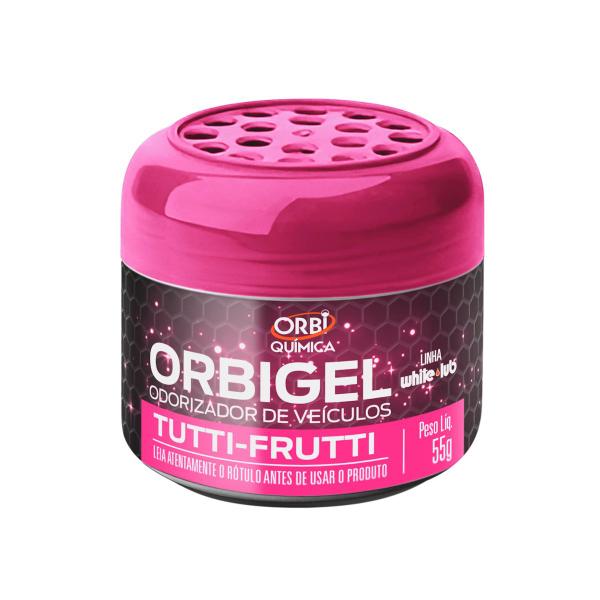 Imagem de Kit com 2 Odorizadores Cheirinho Automotivo Em Gel Fragrância Tutti-Frutti 55g Orbi Química