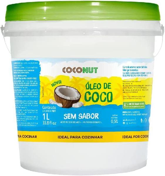 Imagem de Kit Com 2 Óleo de Coco Sem Sabor 1 Litro Coconut