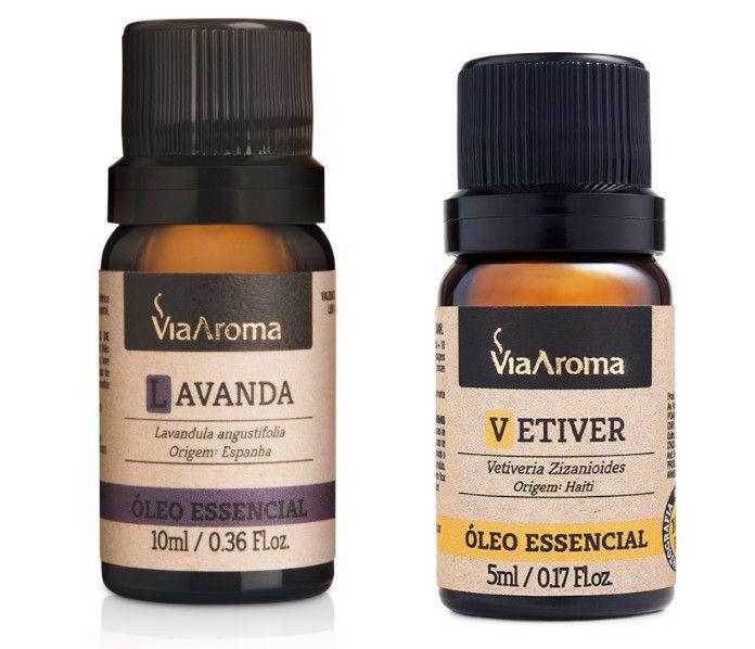 Imagem de Kit com 2 Óleo Essencial Lavanda e Vetiver Via Aroma - 10 ml