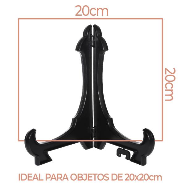 Imagem de Kit Com 2 Peças Suporte Para Pratos e Azulejos Preto 20cm