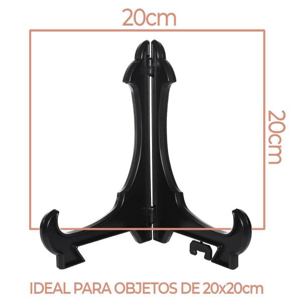 Imagem de Kit Com 2 Peças Suporte Para Pratos E ulejos Preto 20Cm