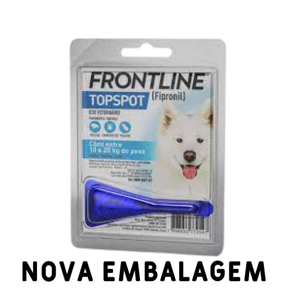 Imagem de Kit com 2 Pipeta Antipulga e Carrapato Frontline Topspot Cães 10,0 a 20,0kg- 1,34ml