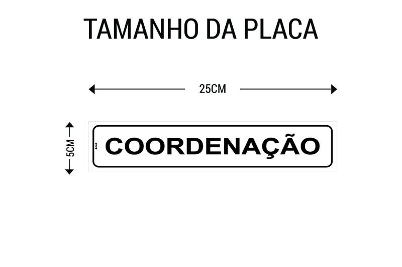 Imagem de Kit com 2 Placas de Sinalização Autoadesivas para Departamento de Coordenação - Poliestireno