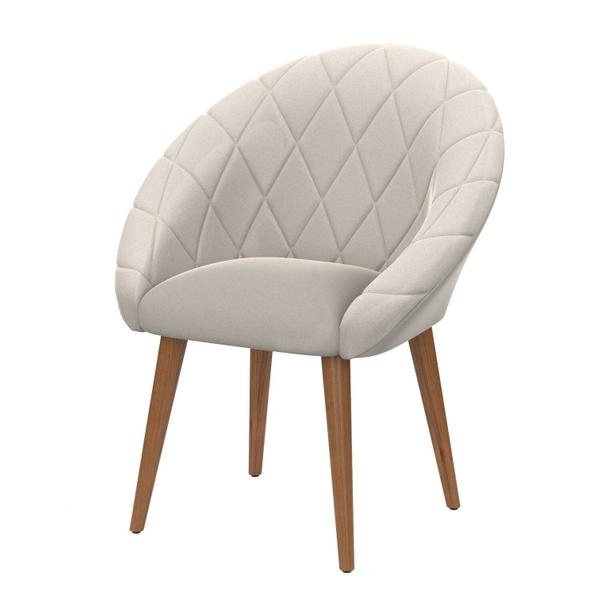 Imagem de Kit com 2 Poltronas para Recepção Escritório Decorativa Conforto Luxo Branco