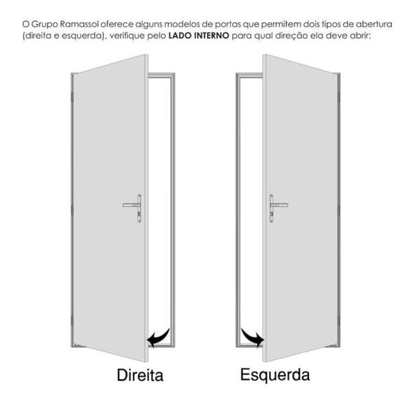 Imagem de Kit com 2 Portas de Aço com Postigo 215x83cm com Grade Quadriculada e Vidro Liso Unicsol Ramassol Branco