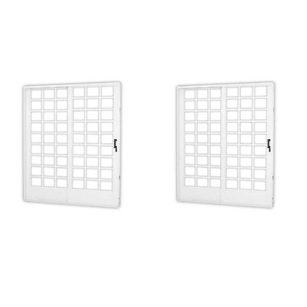 Imagem de Kit com 2 Portas de Aço de Correr 215x160cm Minas Sul Mgm Branco