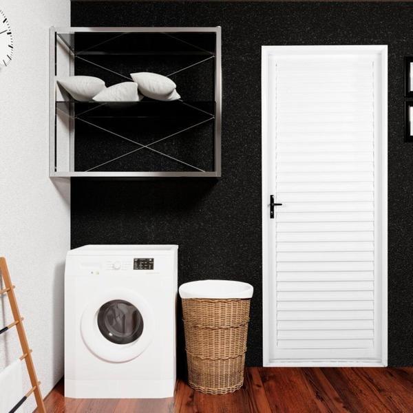 Imagem de Kit com 2 Portas de Aço Laminada 215x75cm Minas Sul Mgm Branco