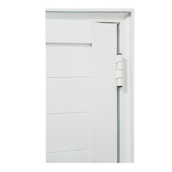 Imagem de Kit com 2 Portas Lambril de Alumínio Esquerda 210 X 90cm com Friso Linha Veneza Esquadrias Bergamo Branco