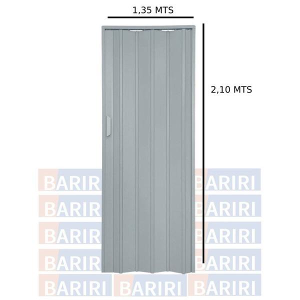 Imagem de Kit com 2 Portas Sanfonada de Pvc 210x135cm Bariri Cinza Granizo