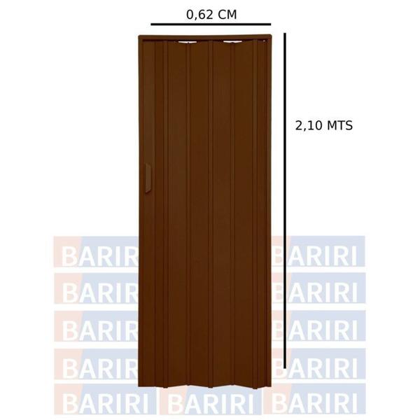 Imagem de Kit com 2 Portas Sanfonada de Pvc 210x62cm Bariri Coffe