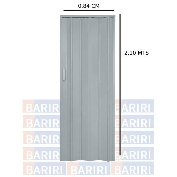 Imagem de Kit com 2 Portas Sanfonada de Pvc 210x84cm Bariri Cinza Granizo