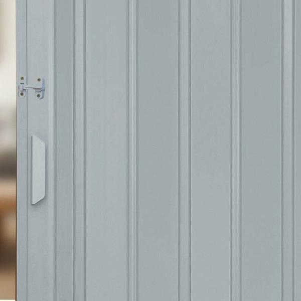 Kit com 2 Portas Sanfonadas de PVC 210x135cm Bariri Cinza Imagem de Kit com 2 Portas Sanfonadas de PVC 210x135cm Bariri Cinza