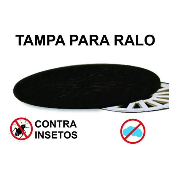 Imagem de Kit Com 2 Protetor Tampa Para Ralo Borracha 12,5cm Proteção Contra Insetos