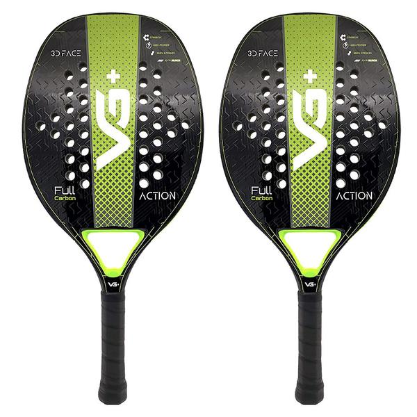 Imagem de Kit com 2 Raquetes de Beach Tennis Classic Full Carbon VG Plus