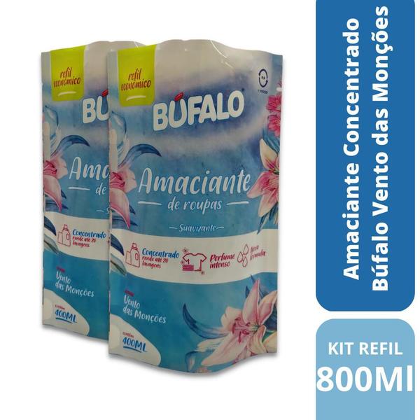 Imagem de Kit com 2 Refis Amaciante Búfalo Concentrado 400ML