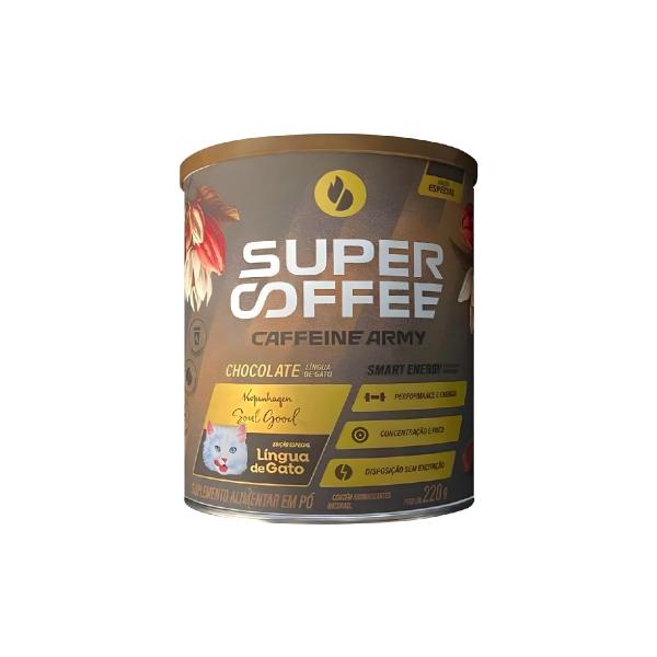 Imagem de Kit com 2 super coffee 3.0 lingua de gato 220g - cafeine army + mini mixer