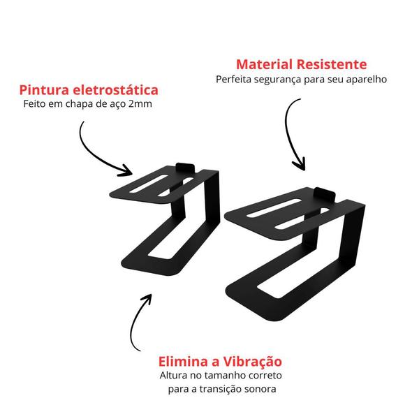 Imagem de Kit com 2 Suportes para Caixa de Som Áudio para Monitor