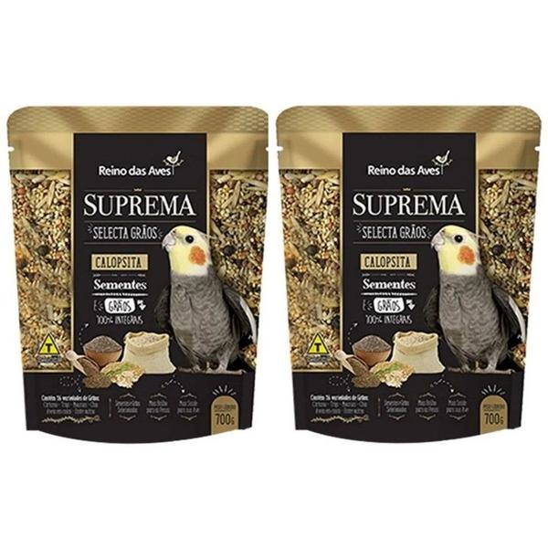 Imagem de Kit Com 2 Suprema Selecta Grãos Calopsita 700g - Reino Das Aves