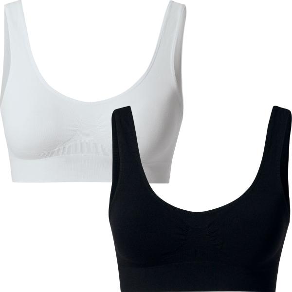 Imagem de Kit Com 2 Top Fitness Regata Feminino She Lingerie Microfibra Sem Bojo